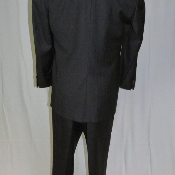 Brooks Brothers x Isaia Loro Piana Charcoal Striped Two Button Suit 40R - Picture 3 of 15